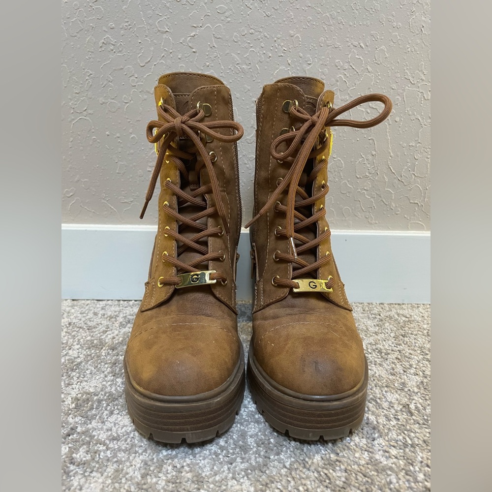 Guess Brand Lace-Up Ankle Boots - Picture 7 of 11